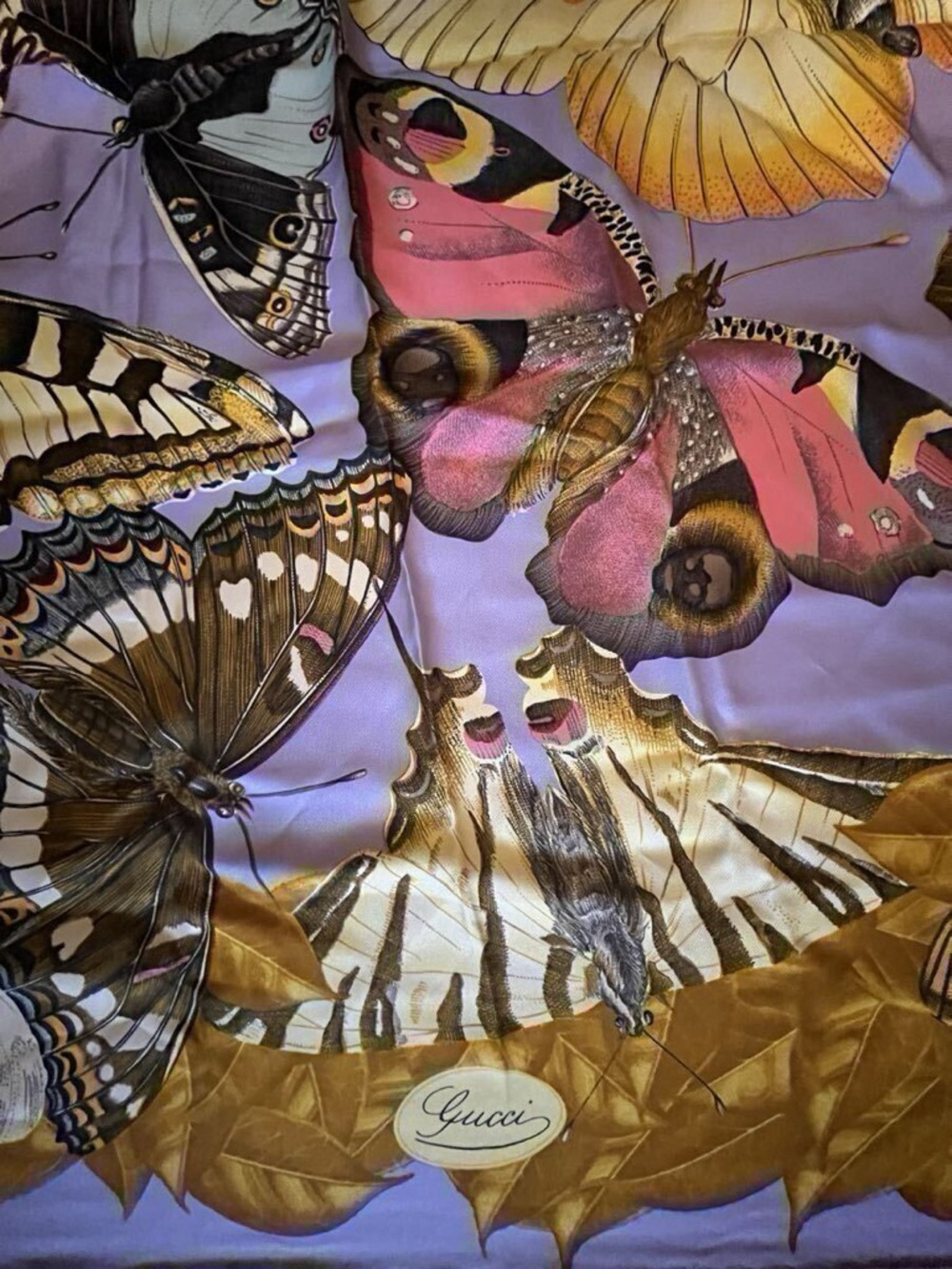 Rare Gucci Butterfly Silk Scarf - Picture 4 of 4